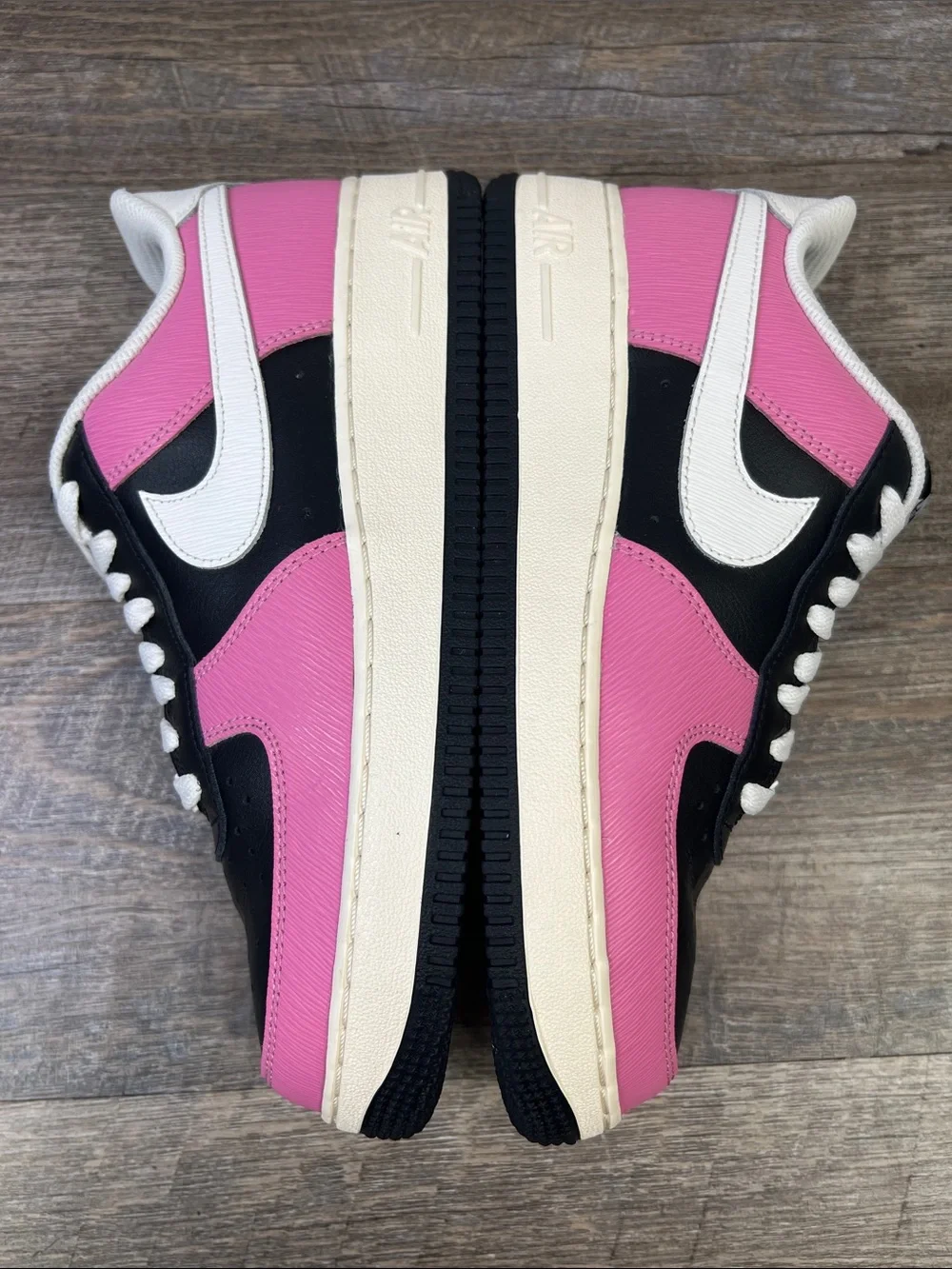 Nike Air Force 1 Low Nike By You Custom Black Pink White Women’s Size 8
